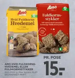 MENY AMO HVID FULDKORNSHVEDEMEL ELLER FULDKORNSSTYKKER tilbud
