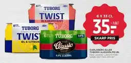 MENY CARLSBERG ELLER TUBORG ALKOHOLFRI ØL tilbud