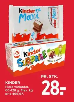 MENY KINDER tilbud