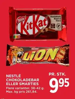 MENY NESTLÉ CHOKOLADEBAR ELLER SMARTIES tilbud