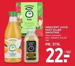 MENY INNOCENT JUICE, SHOT ELLER SMOOTHIE tilbud