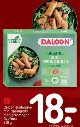 REMA 1000 Daloon økologiske mini springrolls (med grøntsager) tilbud