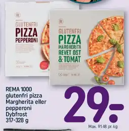 REMA 1000 Glutenfri pizza Margherita eller Pepperoni tilbud