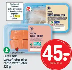 REMA 1000 Fersk fisk - Laksefileter eller rødspættefileter tilbud