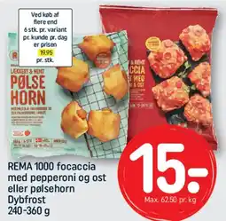 REMA 1000 REMA 1000 focaccia / pølsehorn tilbud