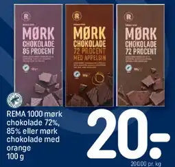 REMA 1000 REMA1000 mørk chokolade tilbud