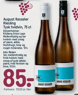 REMA 1000 August Kesseler Riesling tilbud