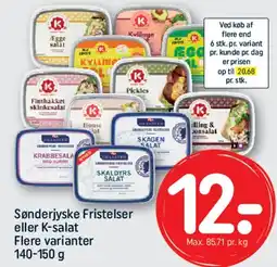 REMA 1000 Sønderjyske Fristelser eller K-salat tilbud