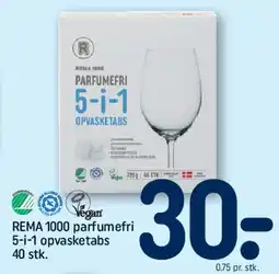 REMA 1000 REMA 1000 parfumefri 5-i-1 opvasketabs tilbud