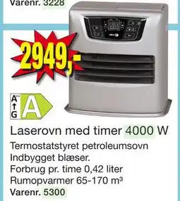 Harald Nyborg Laserovn med timer 4000 W tilbud