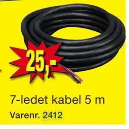 Harald Nyborg 7-ledet kabel 5 m tilbud