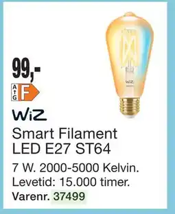 Harald Nyborg Smart Filament LED E27 ST64 tilbud