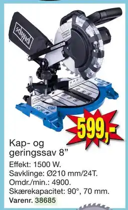 Harald Nyborg Kap- og geringssav 8” tilbud