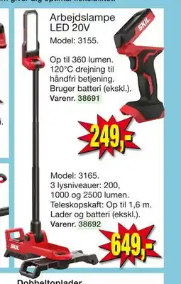 Harald Nyborg Arbejdslampe LED 20V tilbud