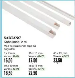 Harald Nyborg Kabelkanal 2 m tilbud