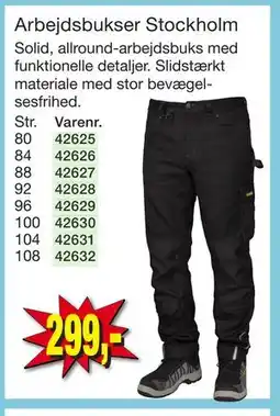 Harald Nyborg Arbejdsbukser Stockholm tilbud