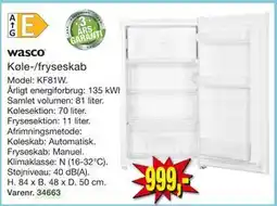 Harald Nyborg Køle-/fryseskab tilbud