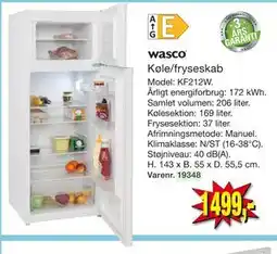 Harald Nyborg Køle/fryseskab tilbud