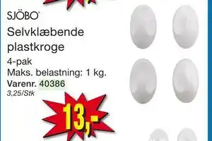 Harald Nyborg Selvklæbende plastkroge tilbud