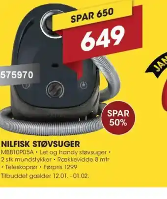 Punkt1 Nilfisk støvsuger tilbud