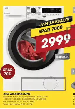 Punkt1 Aeg vaskemaskine tilbud