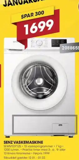 Punkt1 Senz vaskemaskine tilbud