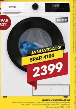 Punkt1 Gorenje vaskemaskine tilbud