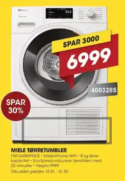 Punkt1 Miele tørretumbler tilbud