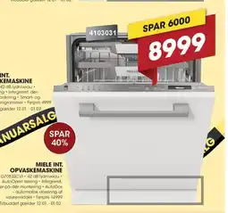 Punkt1 Miele int. opvaskemaskine tilbud