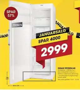 Punkt1 Gram fryseskab tilbud