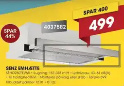 Punkt1 Senz emhætte tilbud