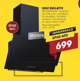 Punkt1 Senz emhætte tilbud