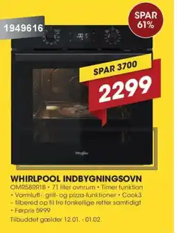 Punkt1 Whirlpool indbygningsovn tilbud