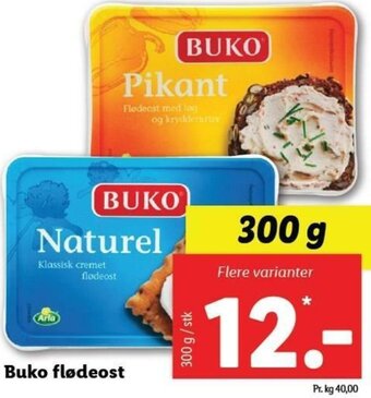 Lidl Buko flødeost 300 g tilbud
