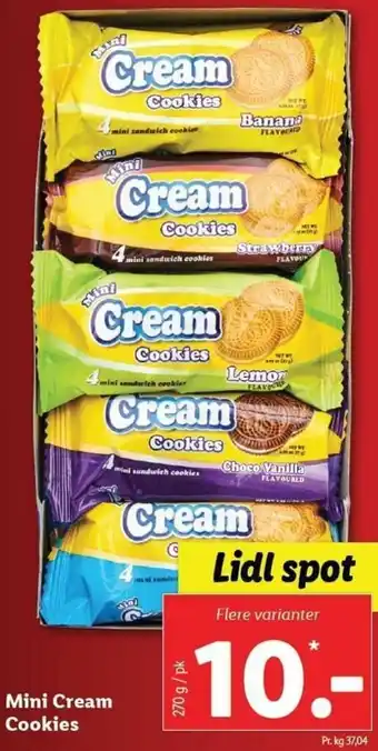 Lidl Mini Cream Cookies 270g tilbud