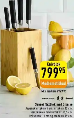 Imerco Knivblok med 5 knive tilbud