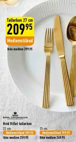 Imerco Hvid Riflet tallerken tilbud