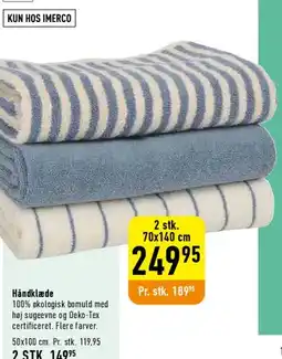 Imerco Håndklæder (2 stk) 70x140 cm tilbud
