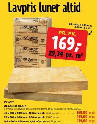 jem & fix ISOVER Glasuld Basic tilbud