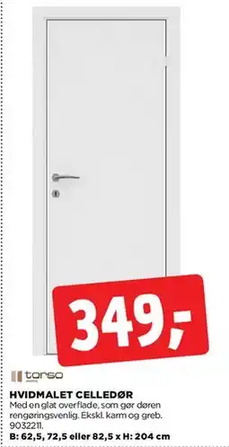 jem & fix Hvidmalet celledør tilbud