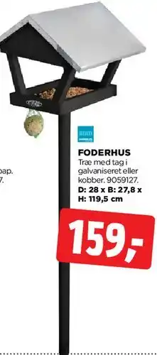 jem & fix Foderhus (træ med tag) tilbud