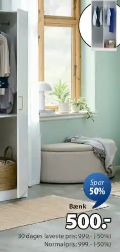 JYSK Bænk tilbud