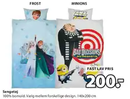 JYSK FROST / MINIONS sengetøj tilbud