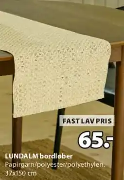 JYSK LUNDAL bordløber tilbud