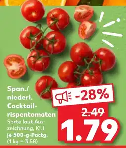 Kaufland DE Span./ niederl. Cocktail- rispentomaten tilbud