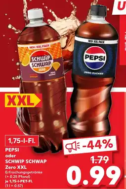 Kaufland DE PEPSI oder SCHWIP SCHWAP Zero XXL tilbud