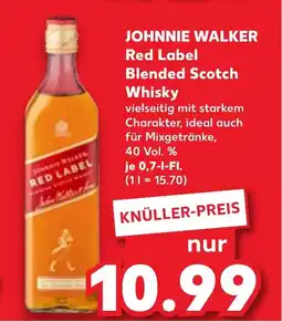 Kaufland DE JOHNNIE WALKER Red Label Blended Scotch Whisky tilbud