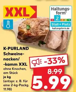 Kaufland DE K-PURLAND Schweine- nacken/ -kamm XXL tilbud