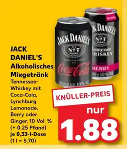 Kaufland DE JACK DANIEL'S Alkoholisches Mixgetränk tilbud