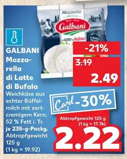 Kaufland DE GALBANI Mozzarella di Latte di Bufala tilbud